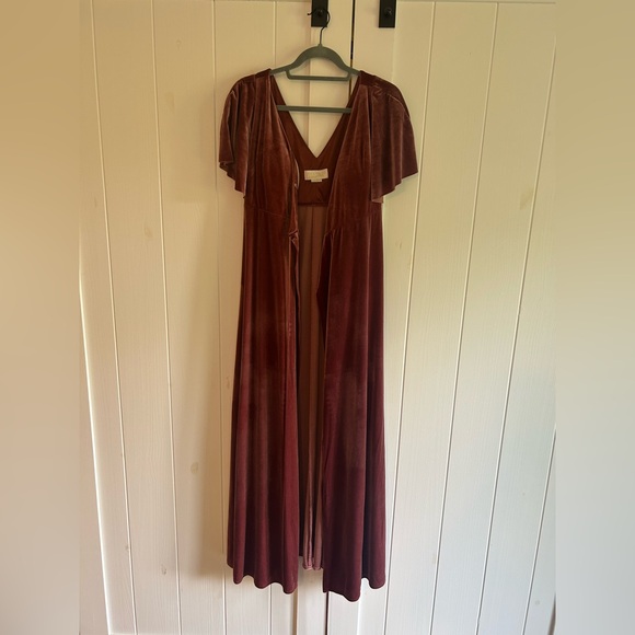 Jenny Yoo Dresses & Skirts - Jenny Yoo Rich Burgundy Gown - Velour bridesmaid gown, original price >$300